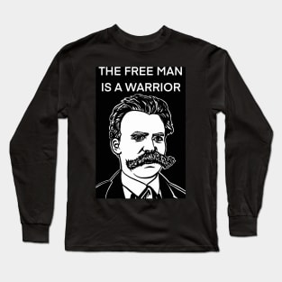 FRIEDRICH NIETZSCHE quote .5 - ink portrait Long Sleeve T-Shirt